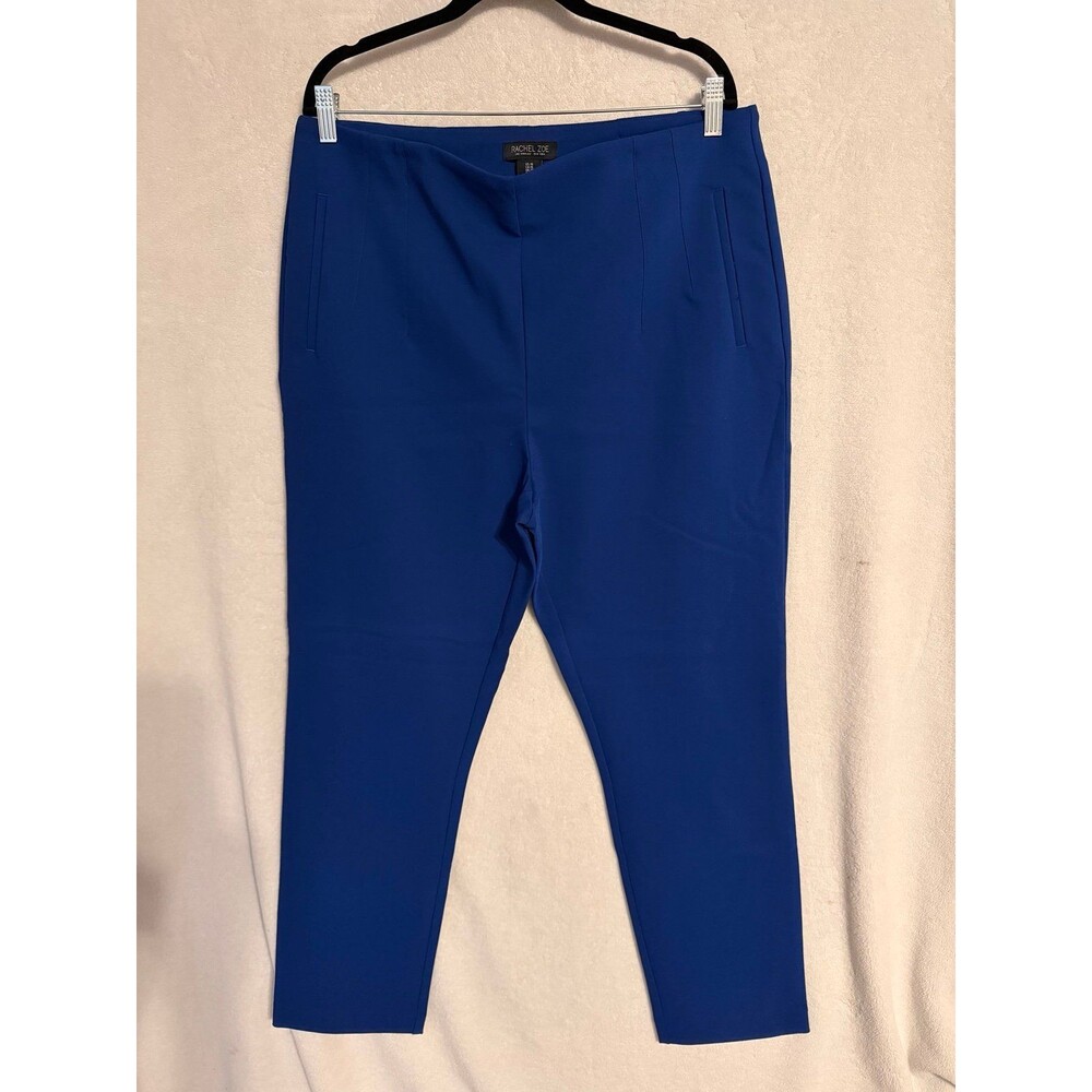 Rachel Zoe Women’s Blue Ankle Dress Pants Size 16 Career Office Stretch Trousers